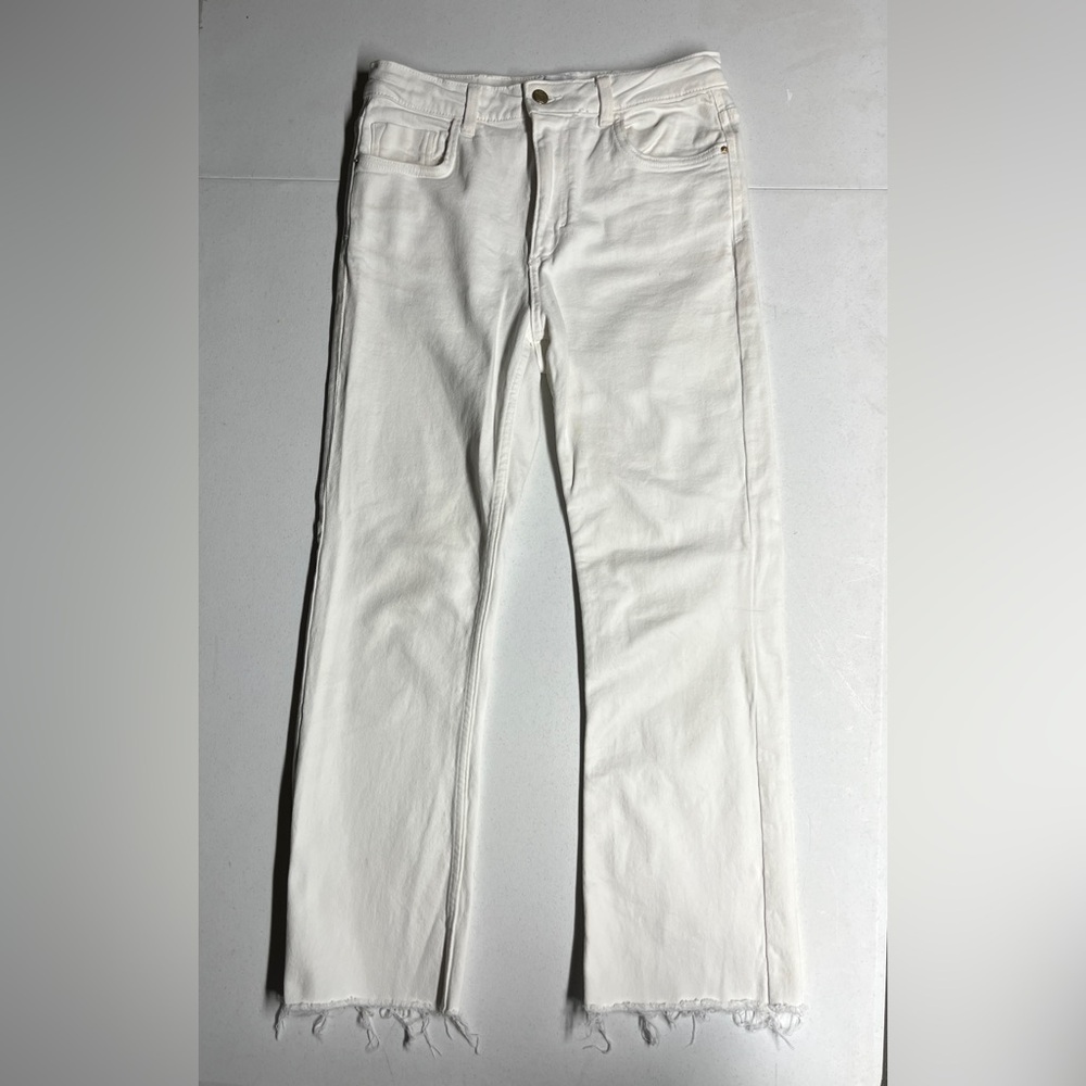 Zara White Denim Jeans